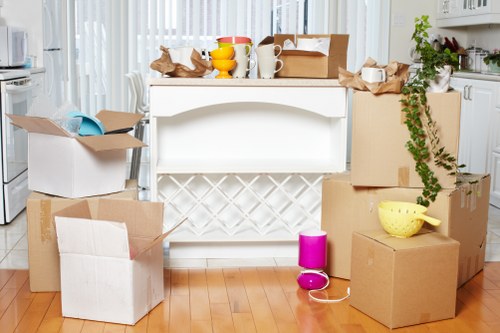 Household move planning with a moving van near Hornchurch