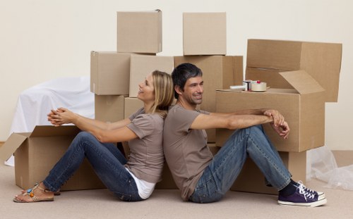 Local removals team loading items for a move in Hornchurch