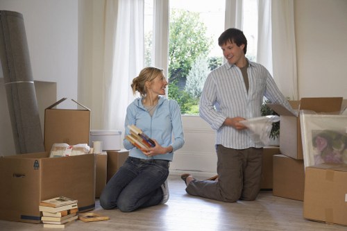 Loading furniture into a truck for a Hornchurch move