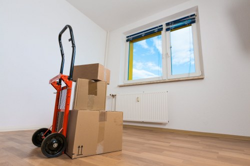 Insured man with van Hornchurch staff preparing a careful move