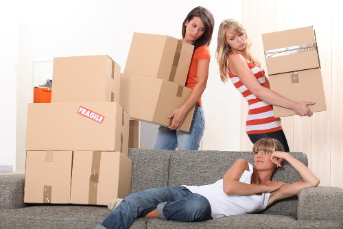Household items prepared for transport and relocation
