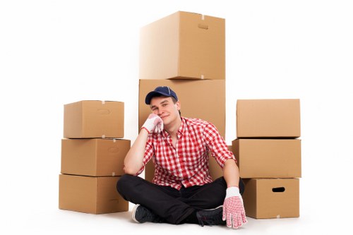 Loaded removal van ready for a move in Hornchurch